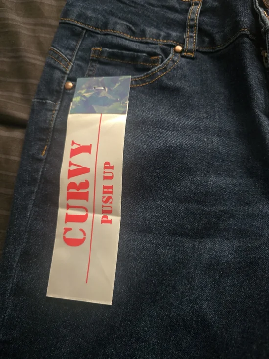 Curvy High-Rise Dark Blue Women’s Jeans - Picture 3 of 4